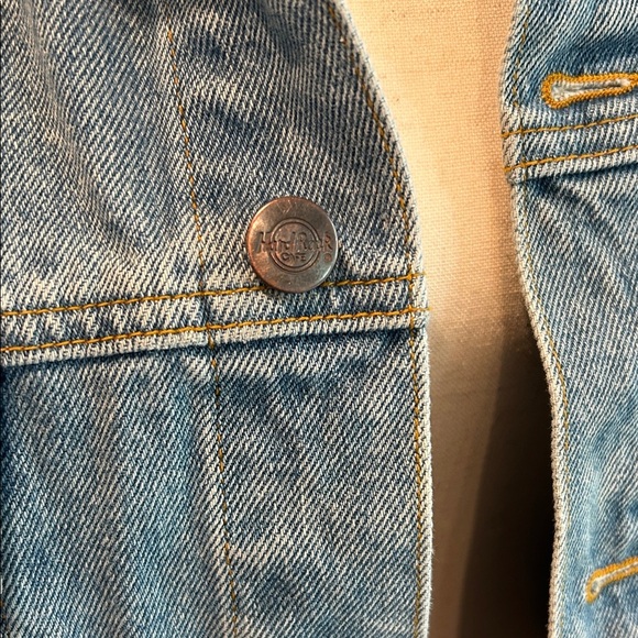 Rare Vintage 80’s Denim Jacket Hard Rock Cafe Jean Jacket Seoul Korea - Picture 5 of 14